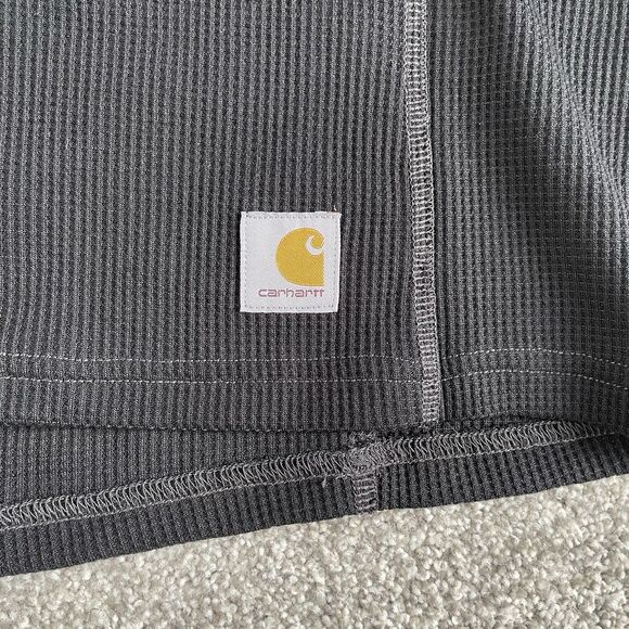 Carhartt Force Mens Midweight Waffle Base Layer Thermal Shirt Black Size XL NEW - Picture 4 of 11